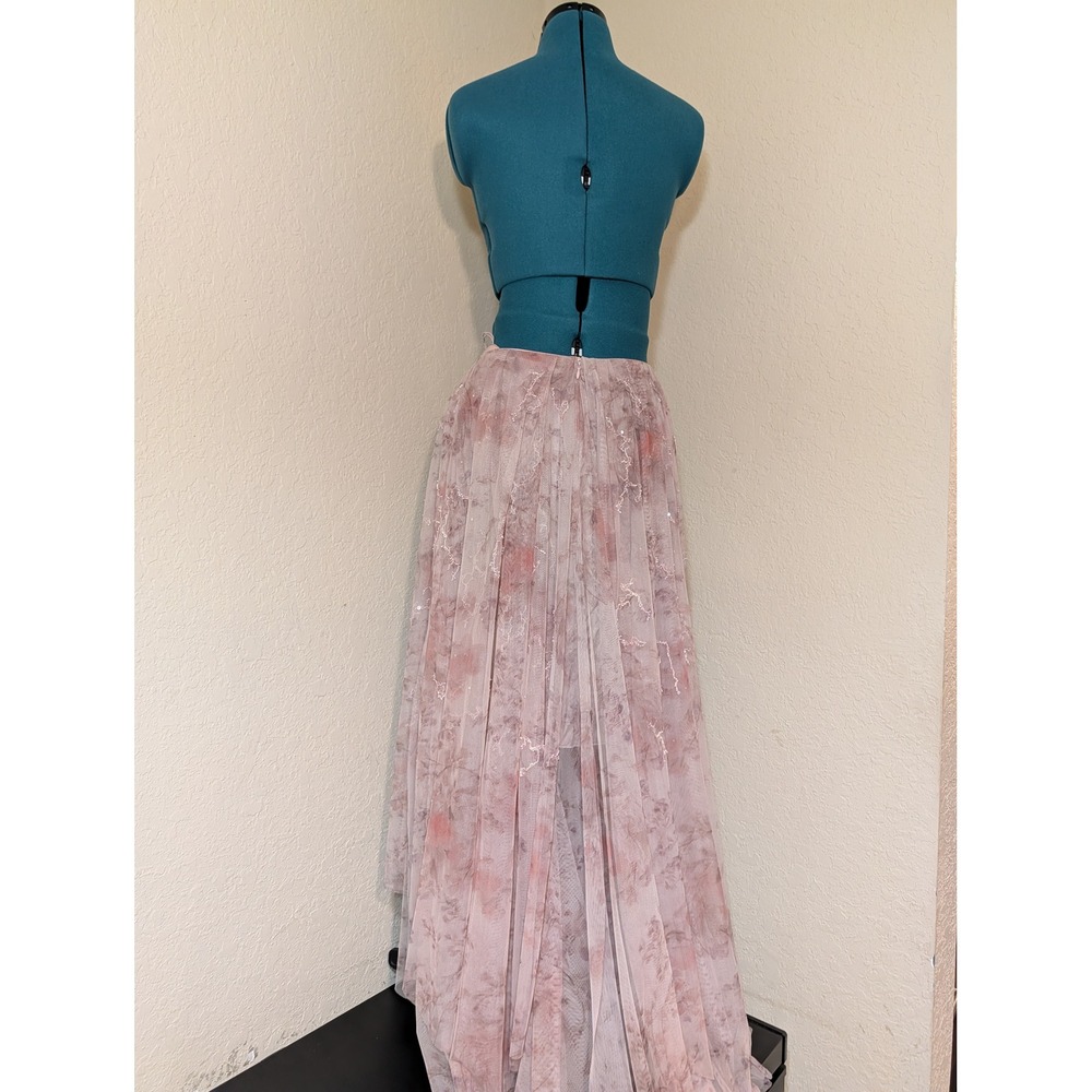 Ralph Lauren Purple Label Kymberly Floral Tulle Beaded Skirt Pink Size 4? READ - Picture 3 of 13